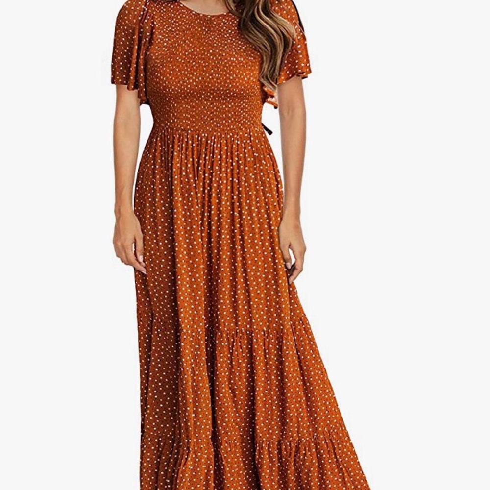 Ruffle Floral Maxi Dress